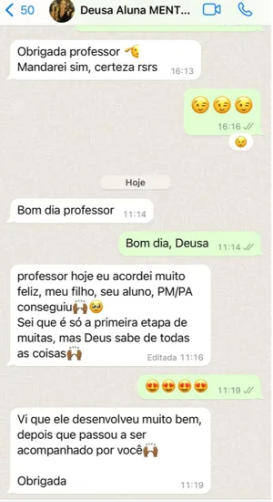 Depoimento de aluno 1 — Simulados PMPI